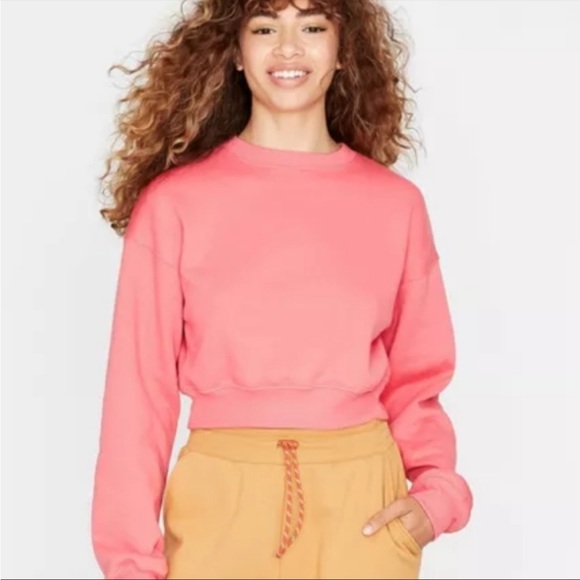 Wild Fable Women’s Pink Coral, Crew Neck, Pull Over Sweatshirt. Size X-Small